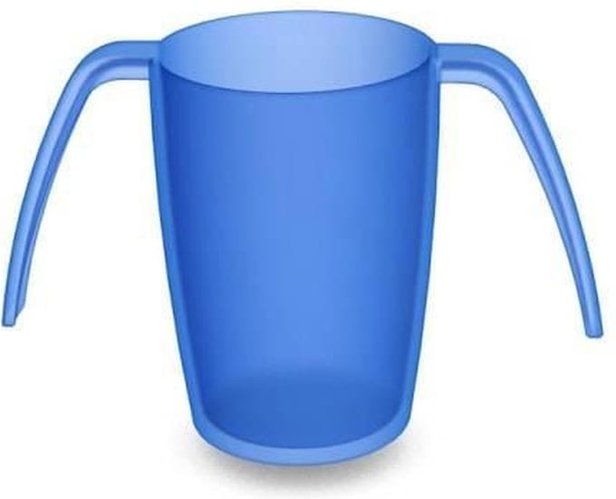 Vitility - Beker met 2 handvatten 250 ml - Blauw