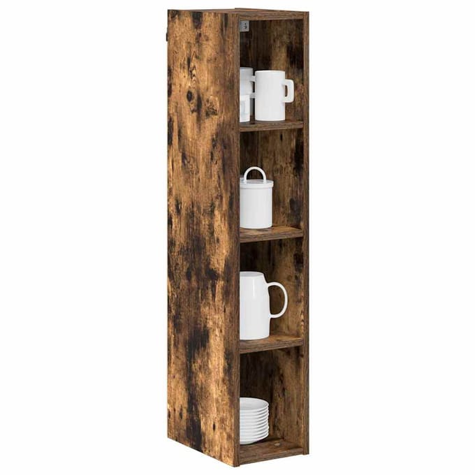 vidaXL - Hangkast - Rook - Eiken - 20 - x - 29,5 - x - 100 - cm - Bewerkt - hout