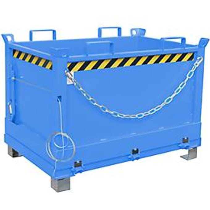 Bodemklepcontainer FB 500, L 800 x B 1200 x H 860 mm, blauw