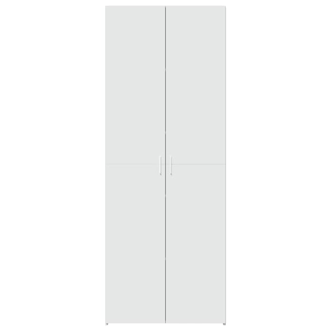 vidaXL - Hoge - kast - 70x42,5x185 - cm - bewerkt - hout - wit