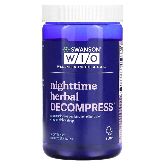 Swanson WIO, Nachtelijk Kruidenkompres, 30 Capsules