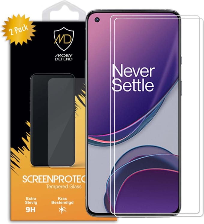 2-Pack MobyDefend Screenprotectors - Geschikt voor OnePlus 8T - Case-Friendly Screensaver - Gehard Glas