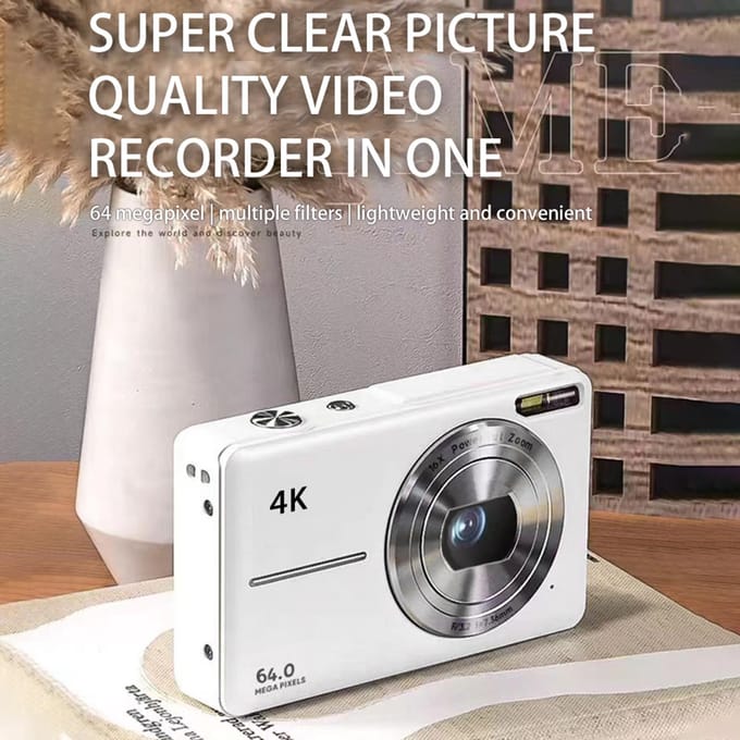 4K/30FPS Digitale Camera 64MP Digitale Videocamera 2.88 Inch Scherm 18X Digitale Zoom Ingebouwd wit