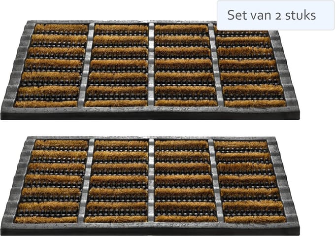 Set van 2 stuks Hamat Deurmat / Rubbermat - Mudbuster 40 x 60 cm