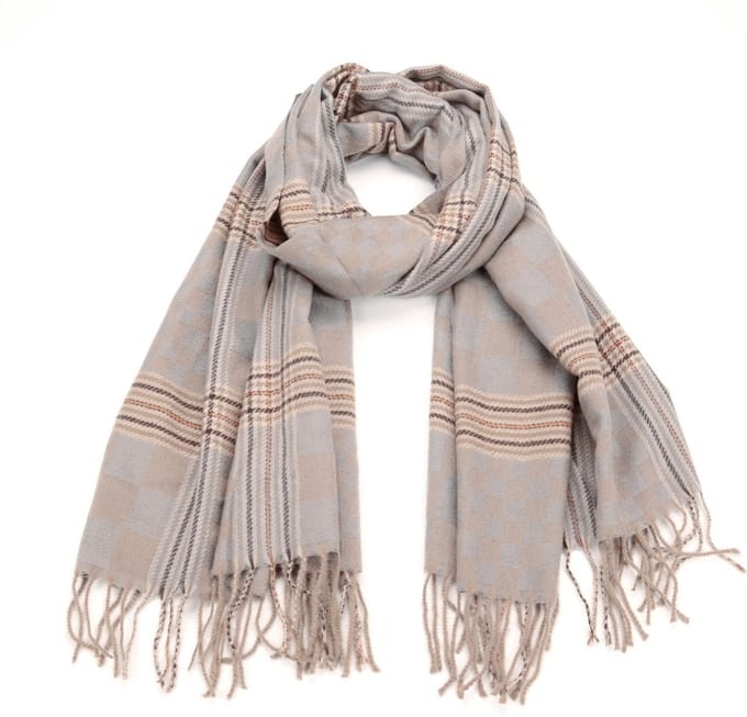 Sjaal geruit-geblokt herfst/winter 180/70cm