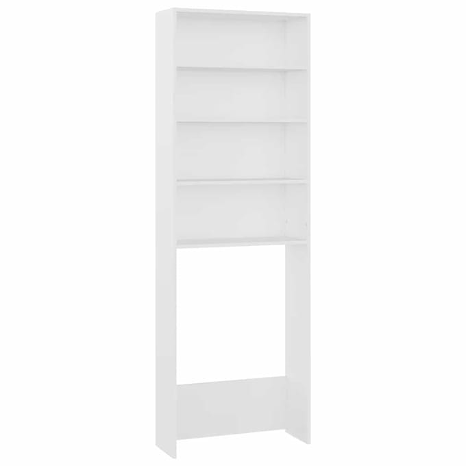 vidaXL - Wasmachinekast - 64x24x190 - cm - wit