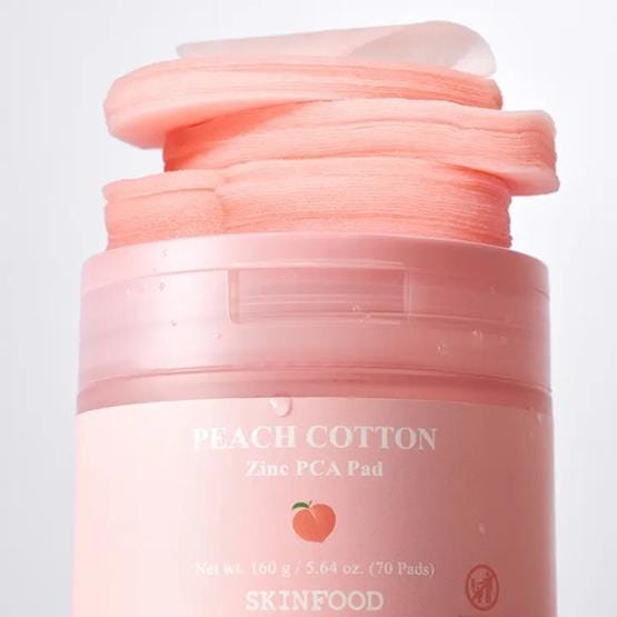 [SKINFOOD] Peach Cotton Zinc PCA Pad 160g 70EA beige