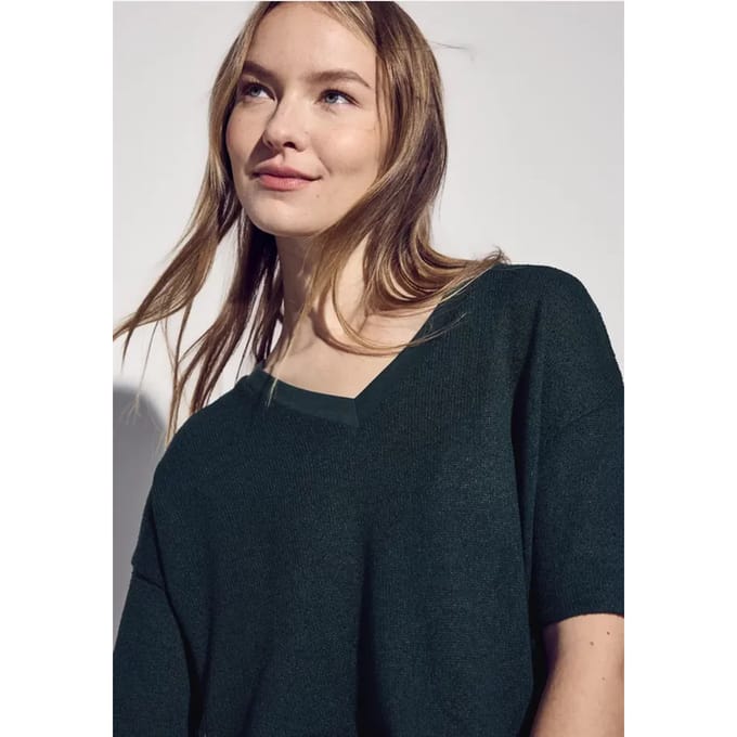 Shirt met gebreide look