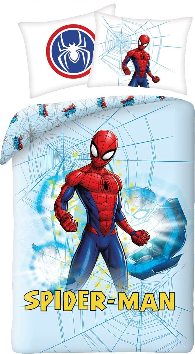SpiderMan Dekbedovertrek Web 140 x 200 cm (katoen)