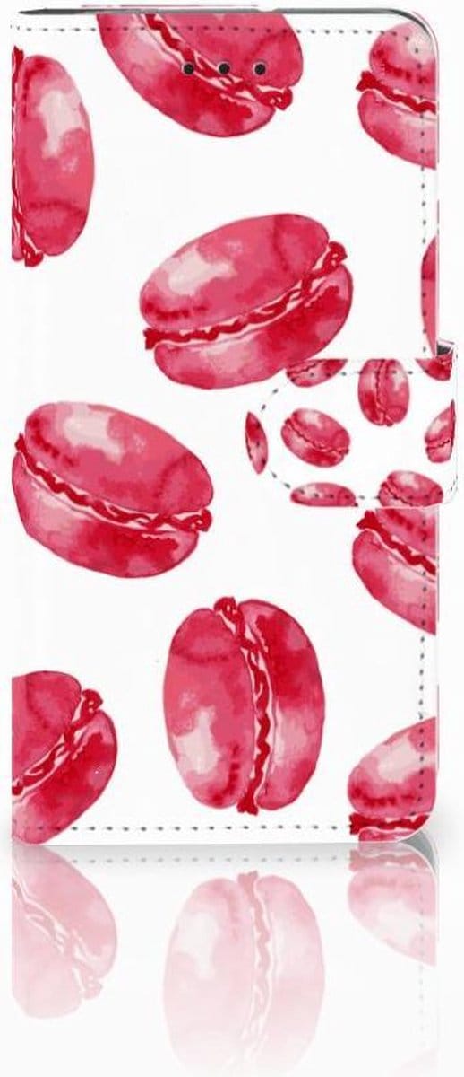 Motorola Moto G7 Play Book Cover Pink Macarons