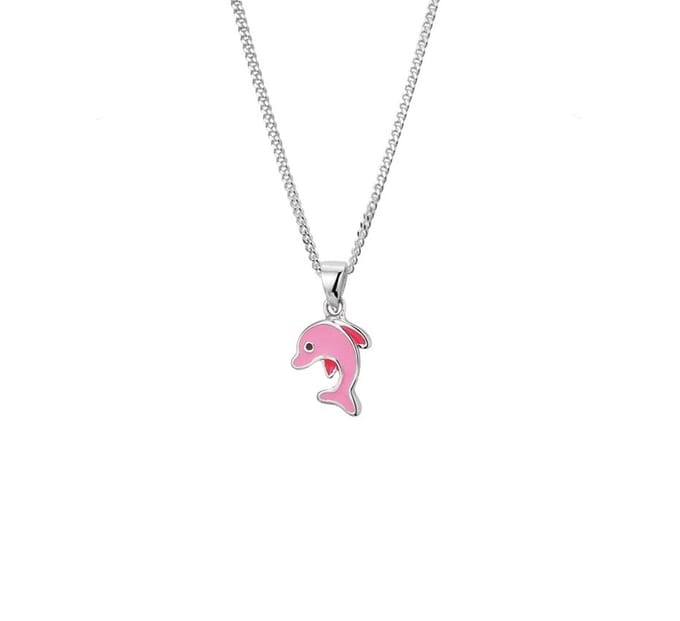 Zilver Gerhodineerde Collier dolfijn 1 1329635
