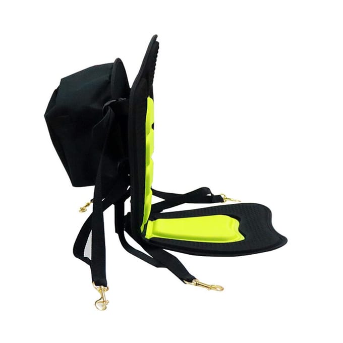 Kajakstoel Paddleboardstoel met Rugsteun Waterdichte Gewatteerde Kajakstoel en Rugleuning met With Bag groen