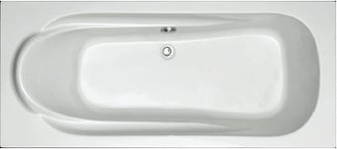 Plieger Spring bad acryl rechthoekig 170x75cm met poten wit