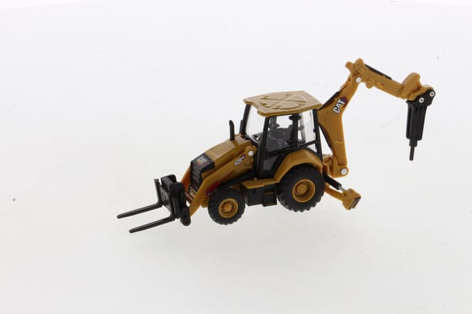Cat 420 XE Graaflaad combinatie / Backhoeloader - Diecast Masters - Schaal 1:64