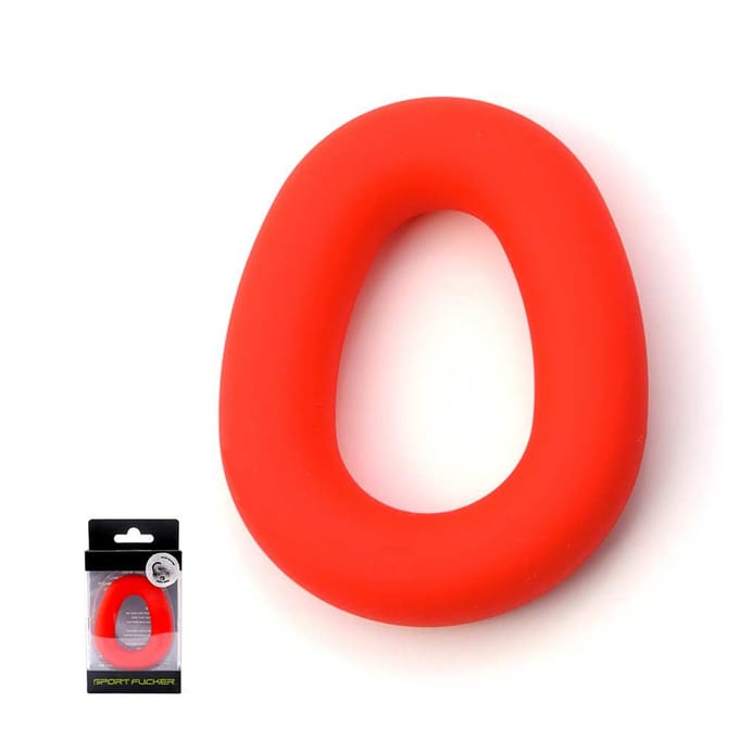 Sport Fucker - Hero - Elastische Cockring - Liquid Siliconen - Rood