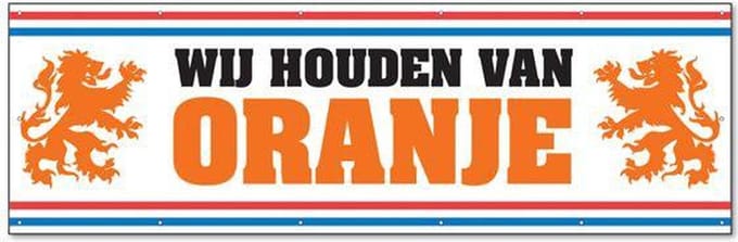 Spandoek Wij houden van Oranje