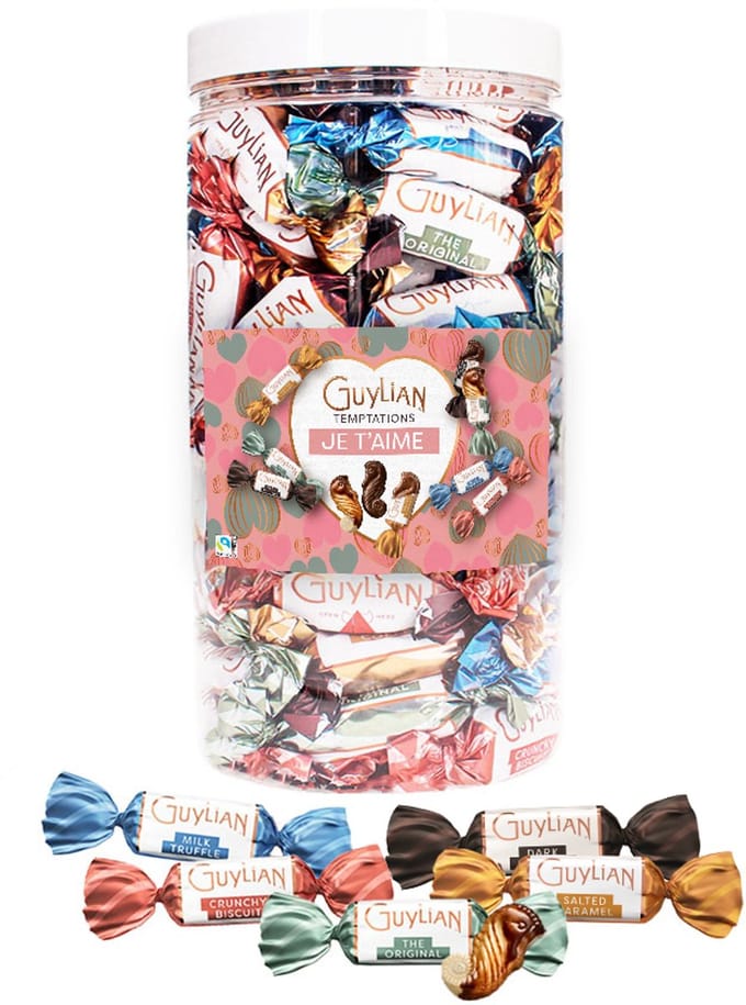 Guylian Temptations chocolademix - "Je t'aime" - 5 smaken - valentijnscadeau - 750g