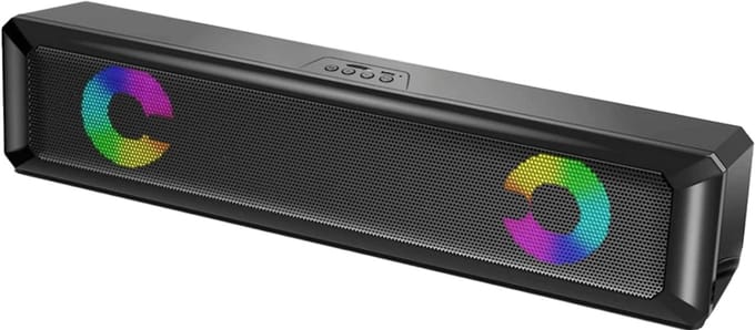 RAIDER RGB Soundbar PC Gaming Speaker - Bluetooth - RGB LED-verlichting - Zwart