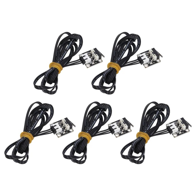 5 Stuks Eindstop Eindschakelaar 3 Pin Vlamvertragend 3D Printer Eindstop Eindschakelaar Module voor Ender 3 black