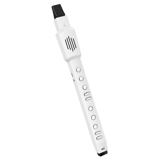 Instrument à vent numérique portable à vibration automatique Mini ensemble d'instrument à vent électronique avec embouchure amovible blanc