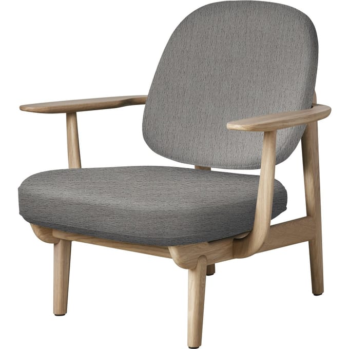 Fritz Hansen Fred Loungefauteuil - JH97 - beige - eiken helder gelakt