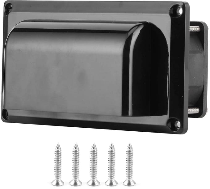 Dailygoods - Afvoerventilator - Zijventilatie - Compact en efficiënt - Zwart - Ventilatieoplossing - Ideaal voor caravan en boot - 12V model
