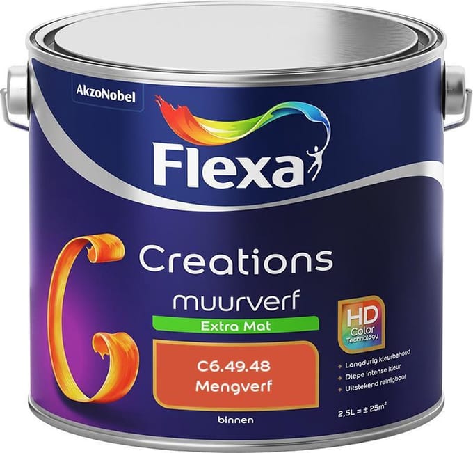 Flexa - Creations Muurverf Extra Mat - C6.49.48 - Mengverf - 2,5 L