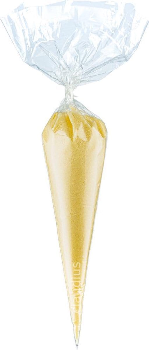 Scrubzout Vanille - 300 gram in puntzak transparant- set van 6 stuks - Hydraterende Lichaamsscrub