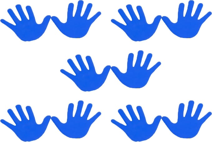 MDsport - Markeerhand - Set van 5 paar - Blauw