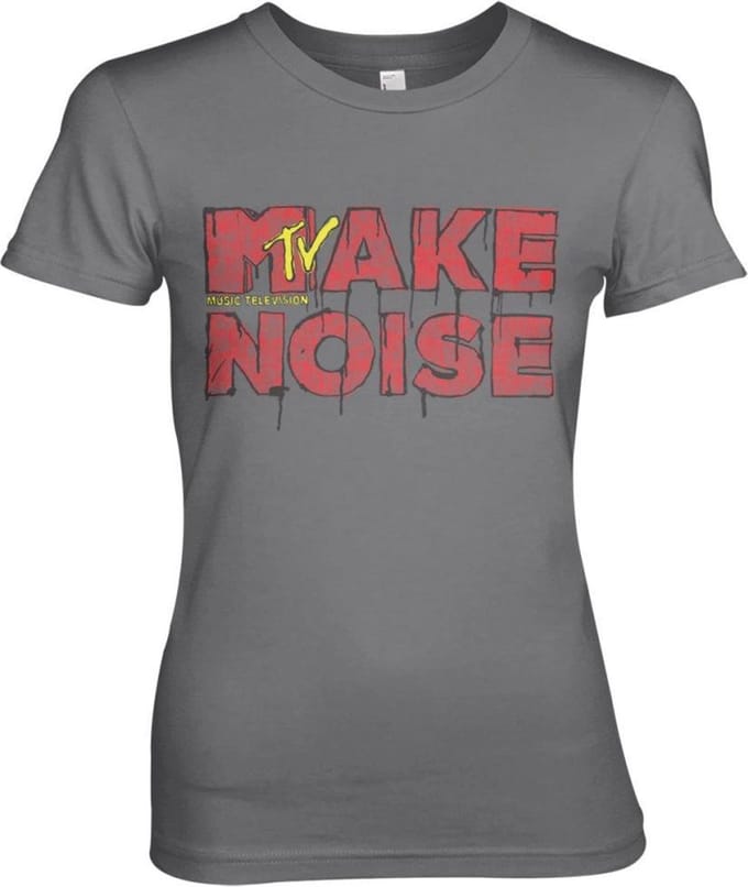 MTV Dames Tshirt -S- Make Noise Grijs