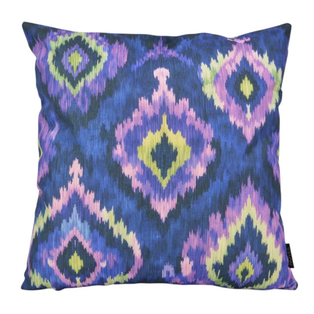 NOVÉE Sierkussen ikat indigo | 45x45 cm | katoen/linnen