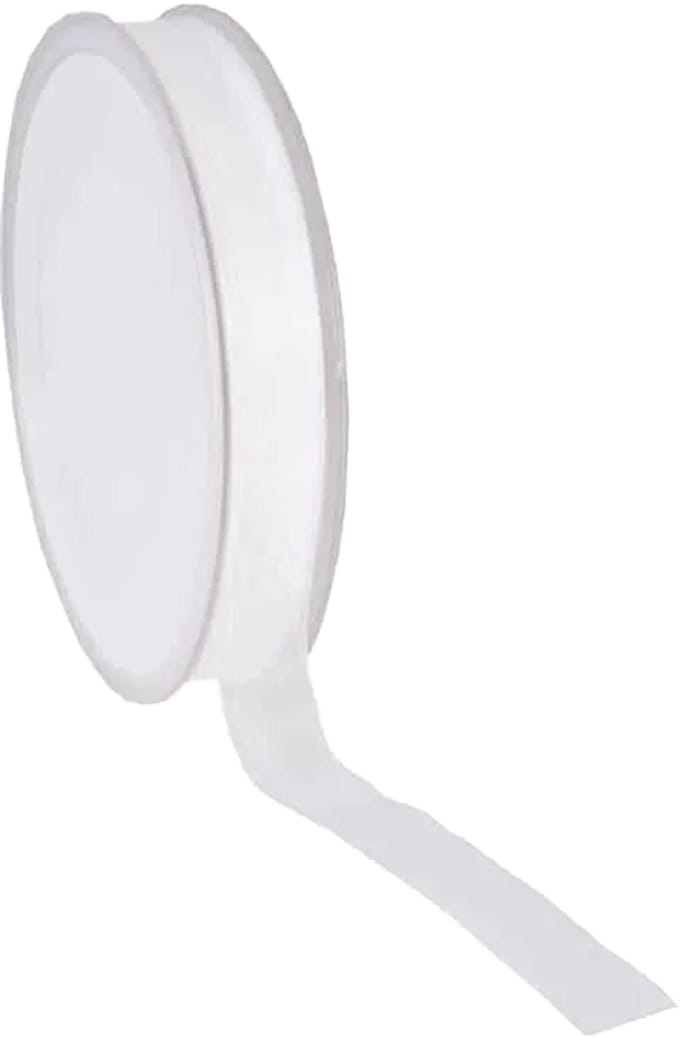 Wit Organza lint – 15 mm × 50 m – Organza