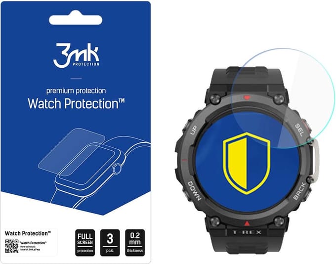 Amazfit T-Rex 2 - 3mk Watch Protection v. FlexibleGlass Lite