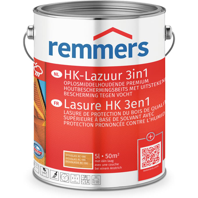 Remmers HK-Lazuur 3in1 - Kastanje - 2.5 liter
