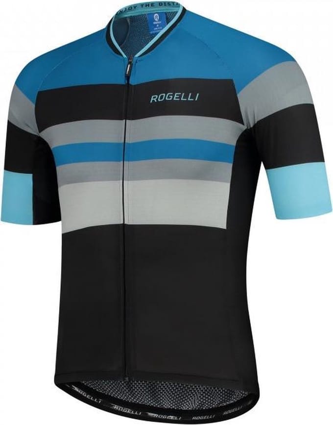 Rogelli Wielershirt KM Peak Zwart/Blauw 2XL