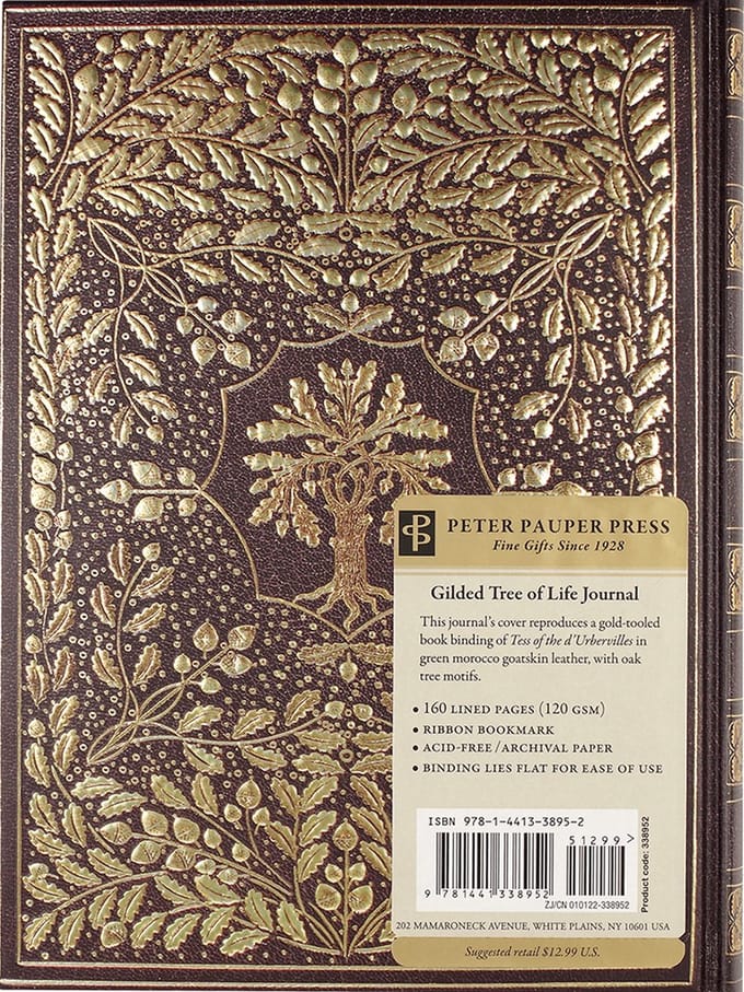 Peter Pauper Bookbound notitieboek - Gilded Tree of Life - 16x21 cm