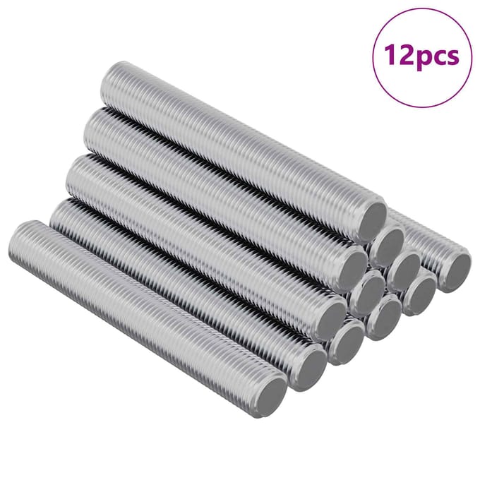 vidaXL Draad Stang 12 pcs Zilver 8 x 55 mm Staal