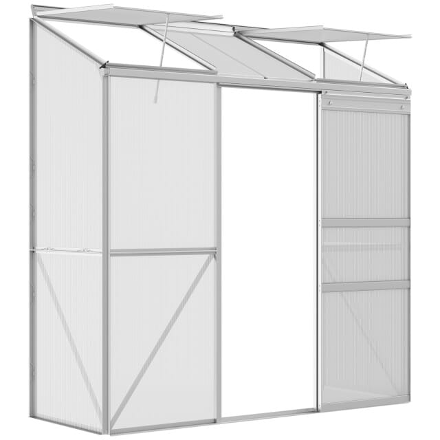 4goodz Muurkas schuifdeur polycarbonaat + aluminium - 192x68x196 cm
