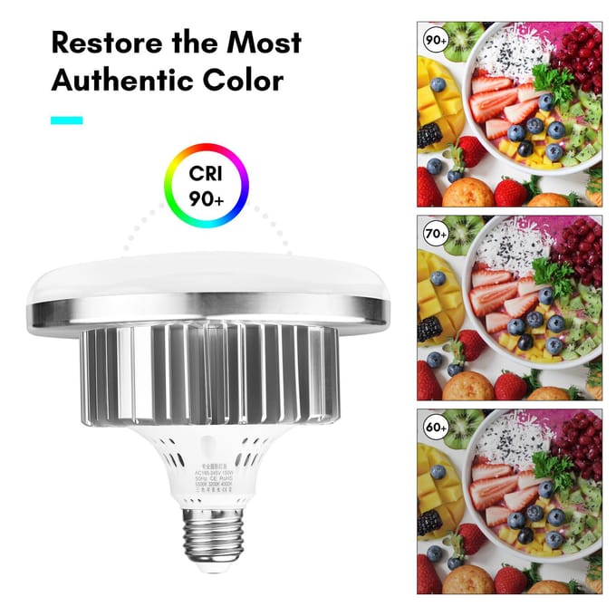 Tafelblad Fotografie LED Verlichtingskit met 150W Gloeilamp Dimbaar 3200K-5500K + E27 Lampfitting + EU Plug gray