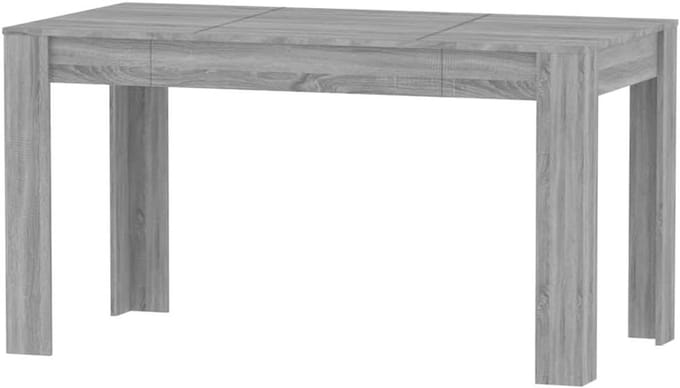Eetkamertafel - Eettafel Keukentafel - Samen Eten - Glad Oppervlak - 140 x 745 x 76 cm - Grijs Sonoma