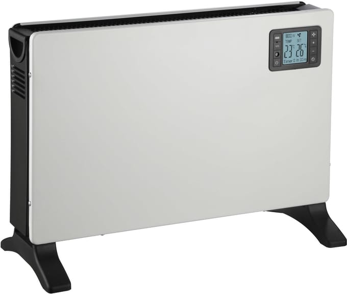 QONOS Heat Turbo Fan Q1123627 Convector Verwarming - 2000W - Ventilator - 4 Warmtestanden - Digitale Thermostaat - LCD-display - Afstandsbediening - 24u Timer - Wit