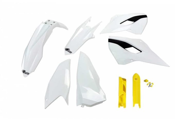 Ufo Husqvarna Te/tx/fe 2014-2014 Hukit614f-999 Fork Protectors & Plastic Set Wit