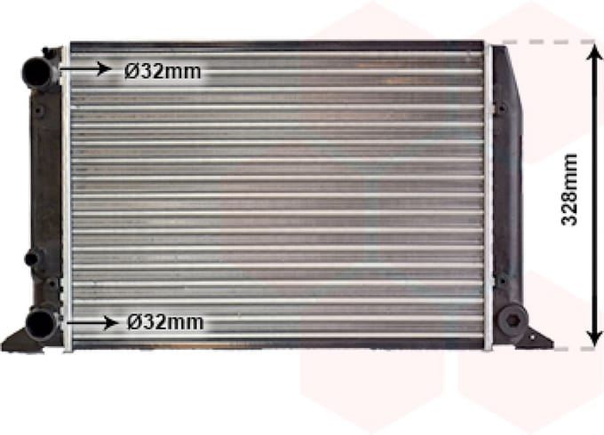 Van Wezel - RADIATOR VOOR AUDI 80 B3 1986-1991 811121253F