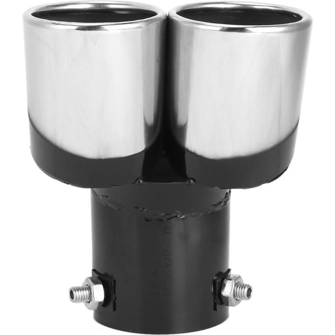 63mm   2.5in Roestvrij Staal Auto Dubbele Uitlaatpijp Eindstuk Auto Accessoire