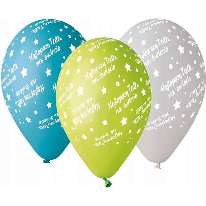 Ballons Premium  Meilleur Papa , Pastel, 12 , 5 Pcs.