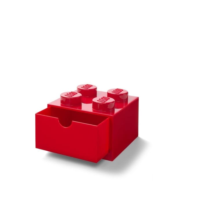 LEGO - Opbergbox Bureaulade Brick 4 - Kunststof - Rood