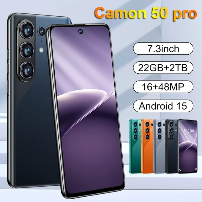 NONE CHOTOG Mobiele Telefoons C50 Pro Smartphone Android 5G 7.3 HD Mobiele Telefoon 22GB 2TB 7800mAh Octa Core Ontgrendeld Dual SIM 16+48MP Camera
