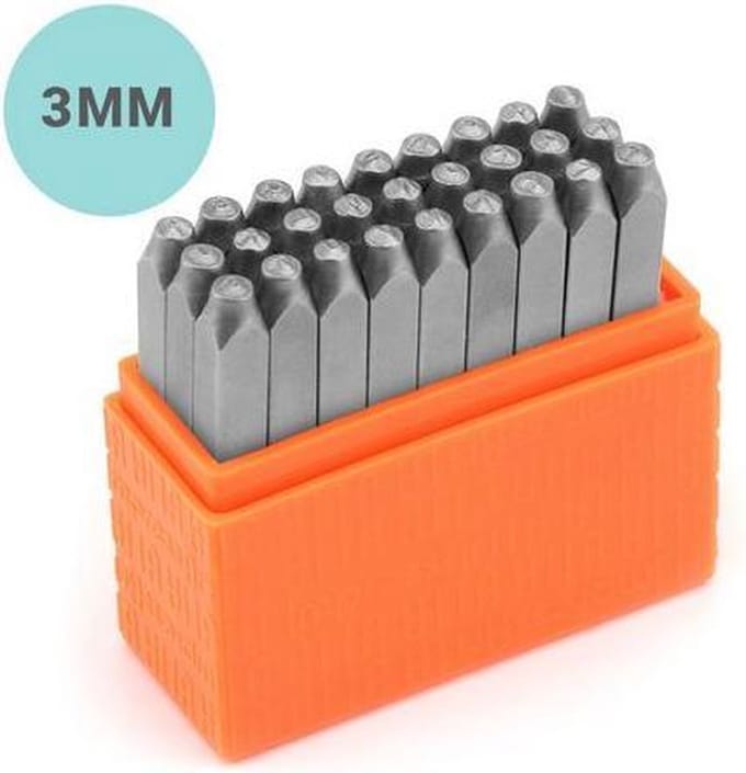 Slagletters Economy, standaard, kleine letters 3 mm