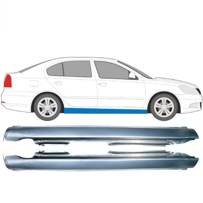 Volledige dorpel voor Skoda Octavia II 2004-2013 / Links + Rechts / Set