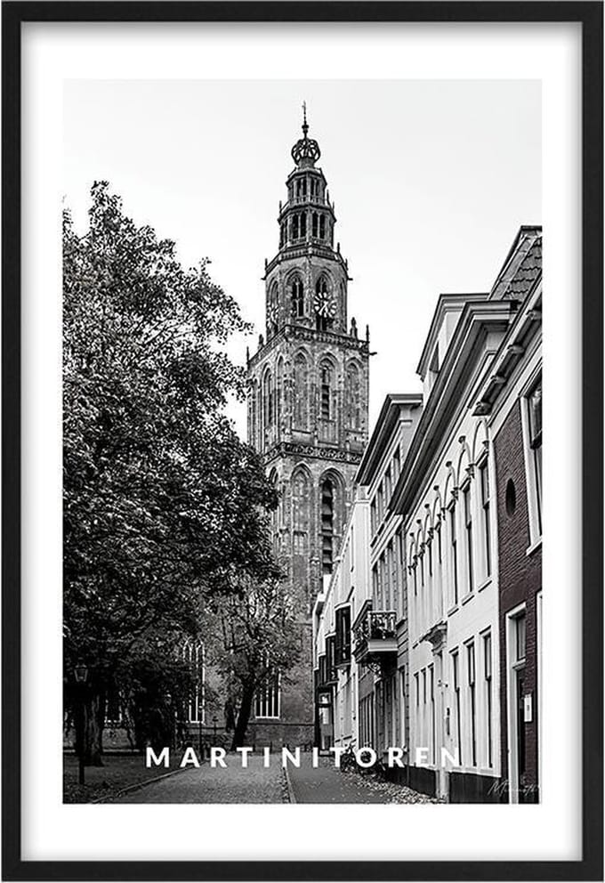 Poster Martinitoren Groningen A2 - 42 x 59,4 cm (Exclusief Lijst)